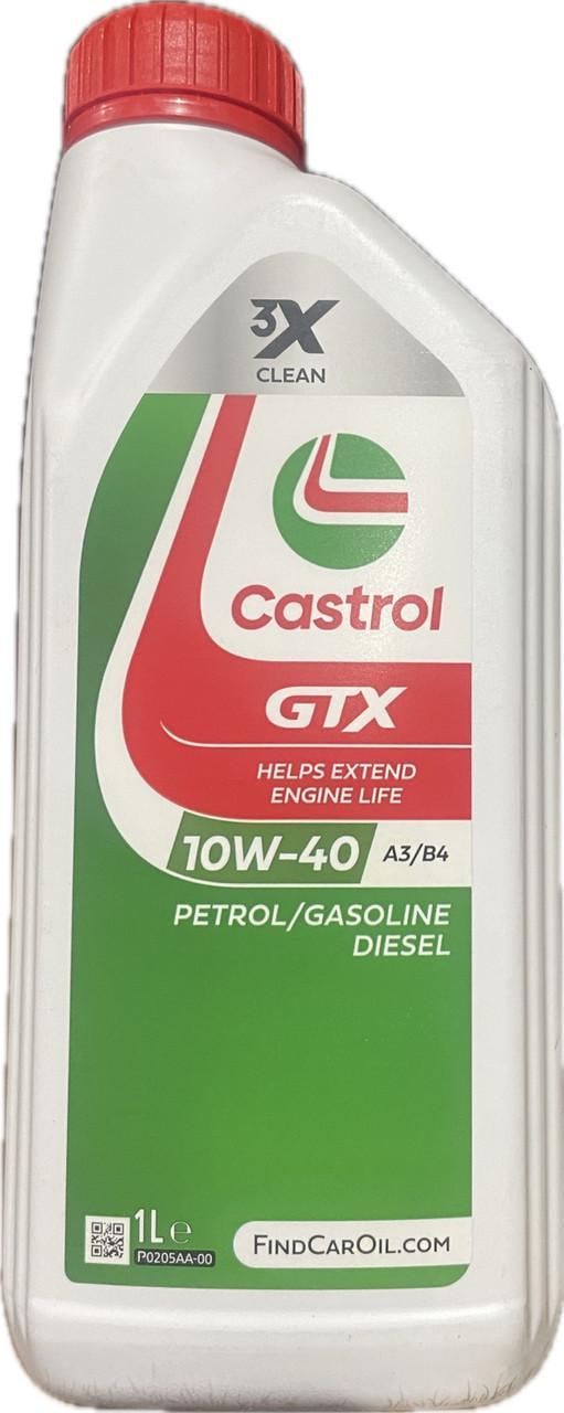 Моторное масло Castrol GTX 10W-40 A3/B4 1 л (15F8FE) Моторное масло Castrol GTX 10W-40 A3/B4 1 л (15F8FE)