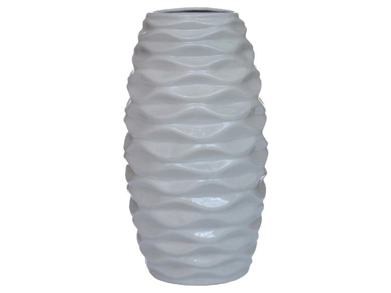 Настільна керамічна ваза Light House Льодовик 30 см Сірий