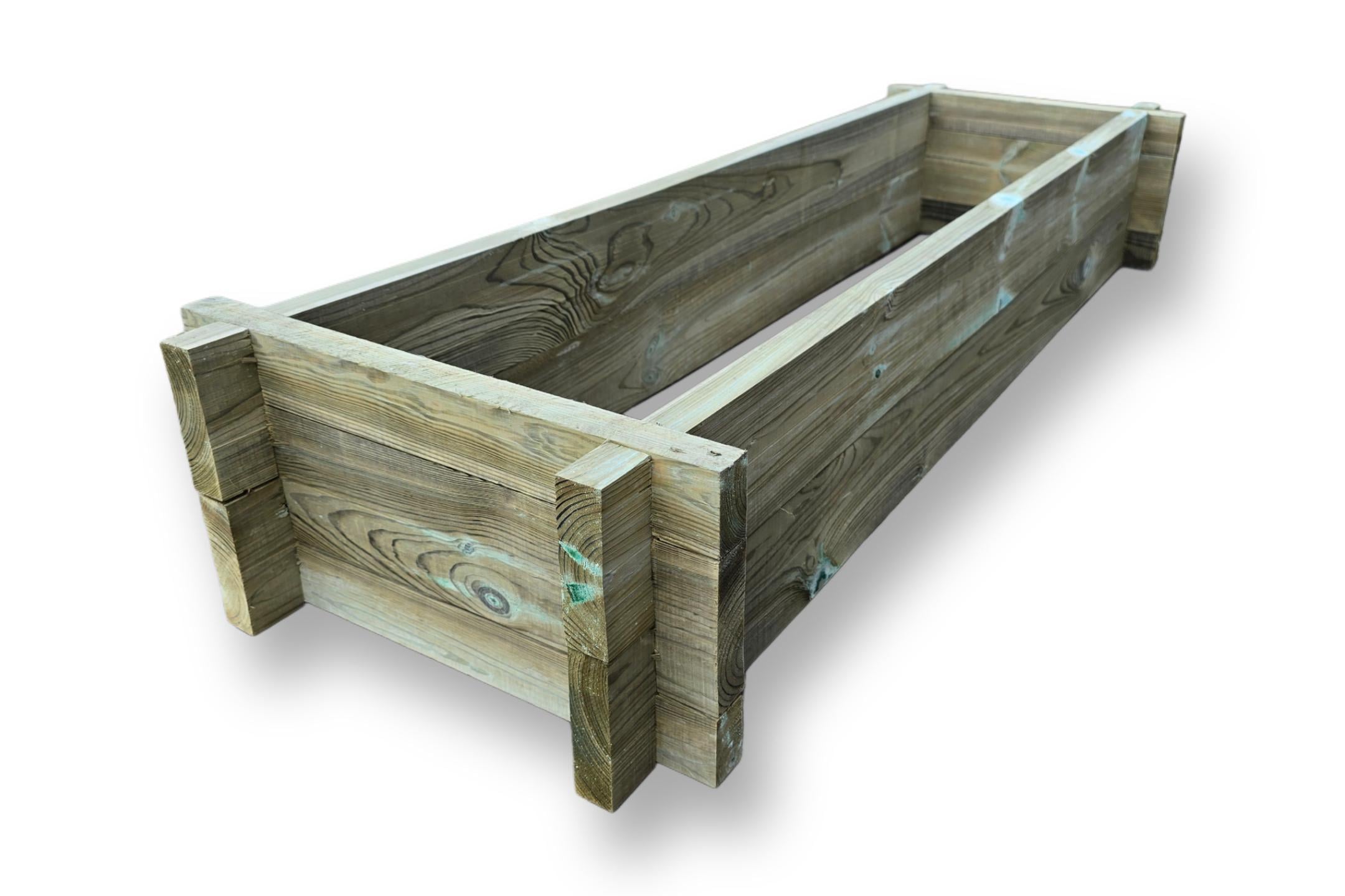 Грядка голландська висока тепла з дерева імпрегнованого 250х500х1500 мм Оливковий (26891699)