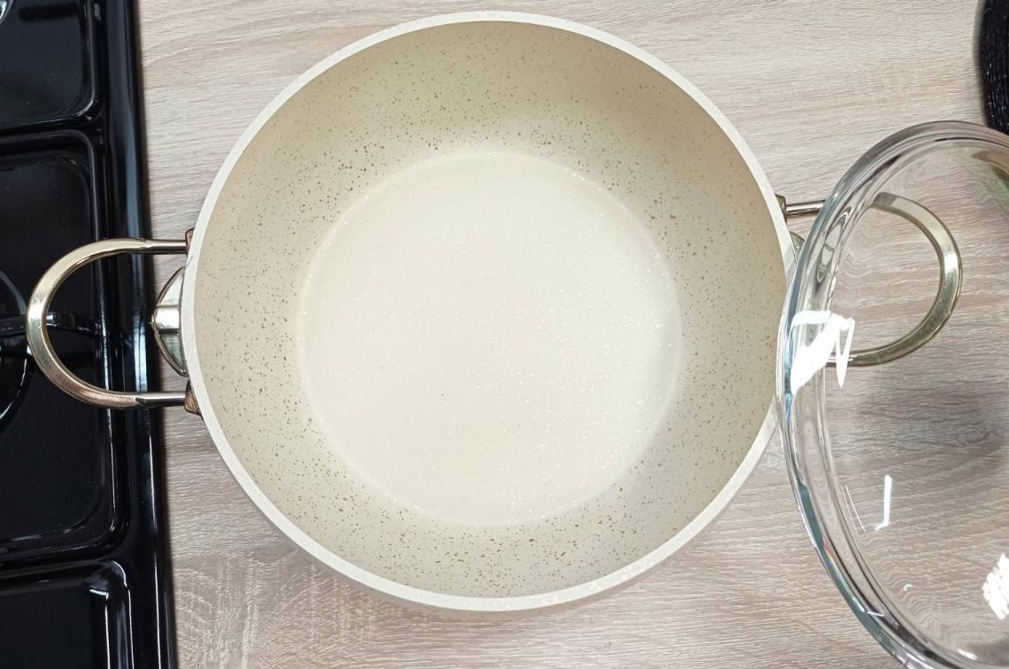 Кастрюля с крышкой O.M.S. Collection 3141 с гранитным покрытием 22 см 3 л Слоновая кость (1944785540) - фото 5 Кастрюля с крышкой O.M.S. Collection 3141 с гранитным покрытием 22 см 3 л Слоновая кость (1944785540) - фото 5