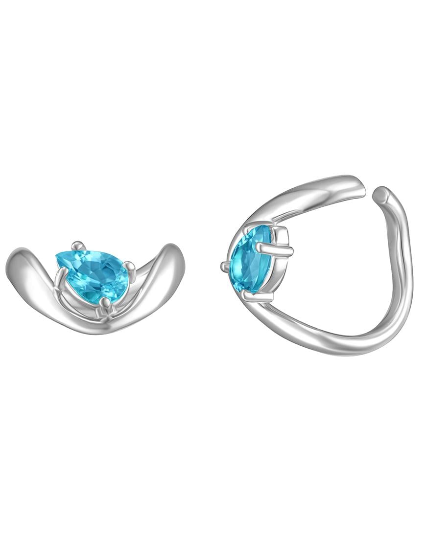 Каф Splash blue жіночий RIMMART JEWELRY срібний One size