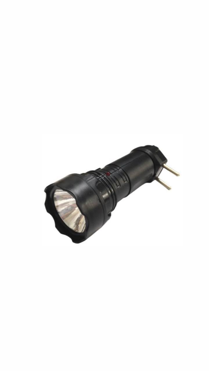 Ліхтарик LED з вилкою Lumano пластиковий 220V/АКБ Чорний (BEJ8827)
