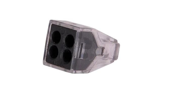 Набір клем E.NEXT e.lc.pro.ac.4 1-2,5мм.кв 24А 1-3 сполучна одинарна 13х19,5х13,1 мм 5 шт. Прозорий (p0670006)