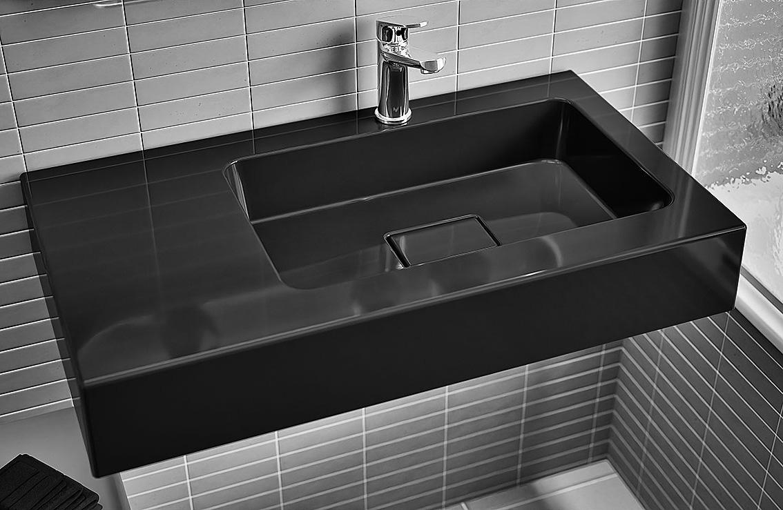Умывальник подвесной Luxor Mono L Black (710)