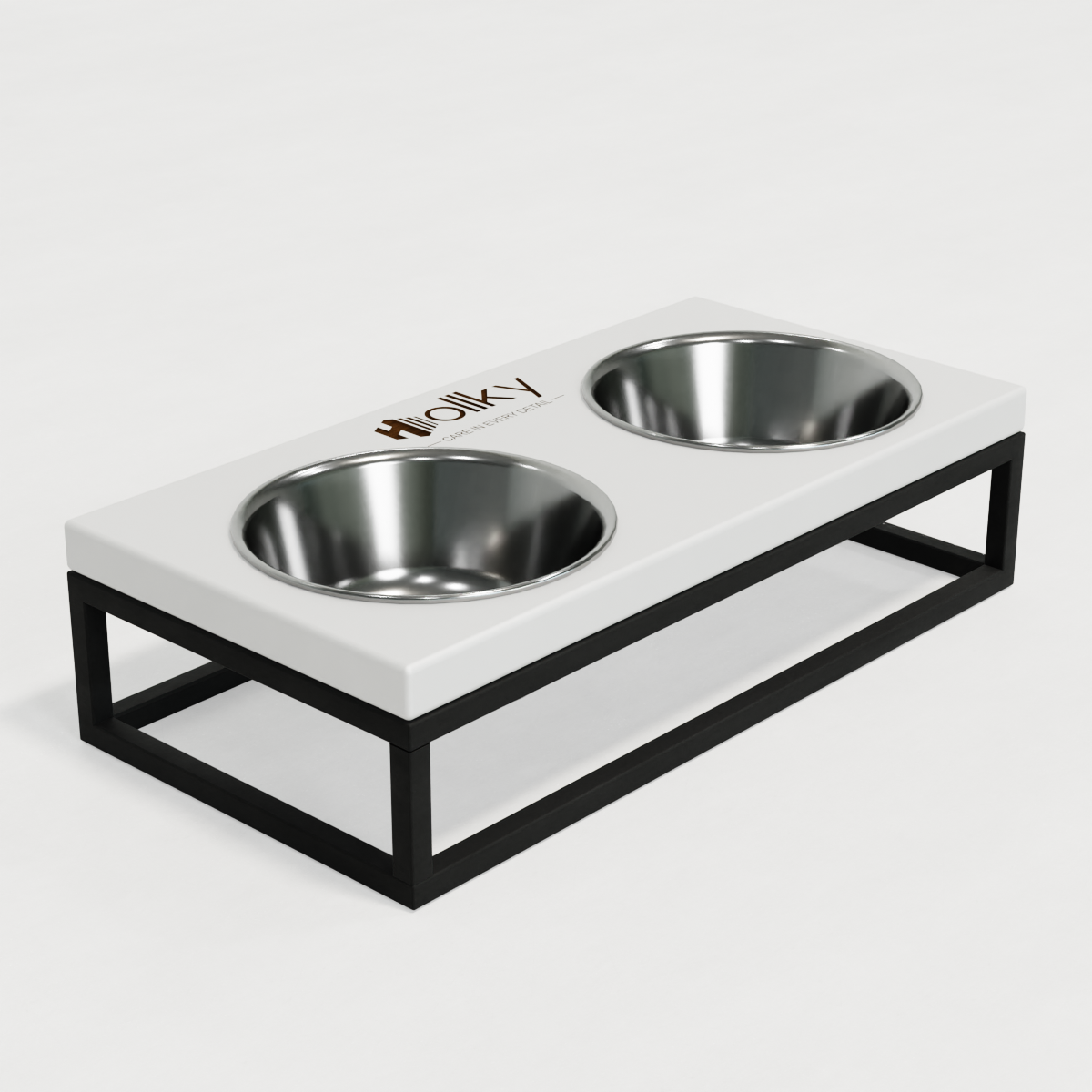 Миски на подставке для маленьких собак и котов Hollky Base S 2х0,45 л (BS-36187-BLWH) - фото 4 Миски на подставке для маленьких собак и котов Hollky Base S 2х0,45 л (BS-36187-BLWH) - фото 4