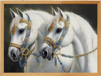 Набор для вишивания по нанесенной на канву схеме JOZYSH Белые лошади AIDA 14CT 30x40 см (2854008788) Набор для вишивания по нанесенной на канву схеме JOZYSH Белые лошади AIDA 14CT 30x40 см (2854008788)