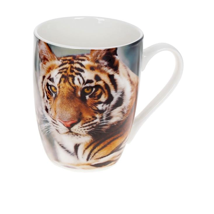 Кружка фарфоровая BonaDi Тигр 380 мл (K014)