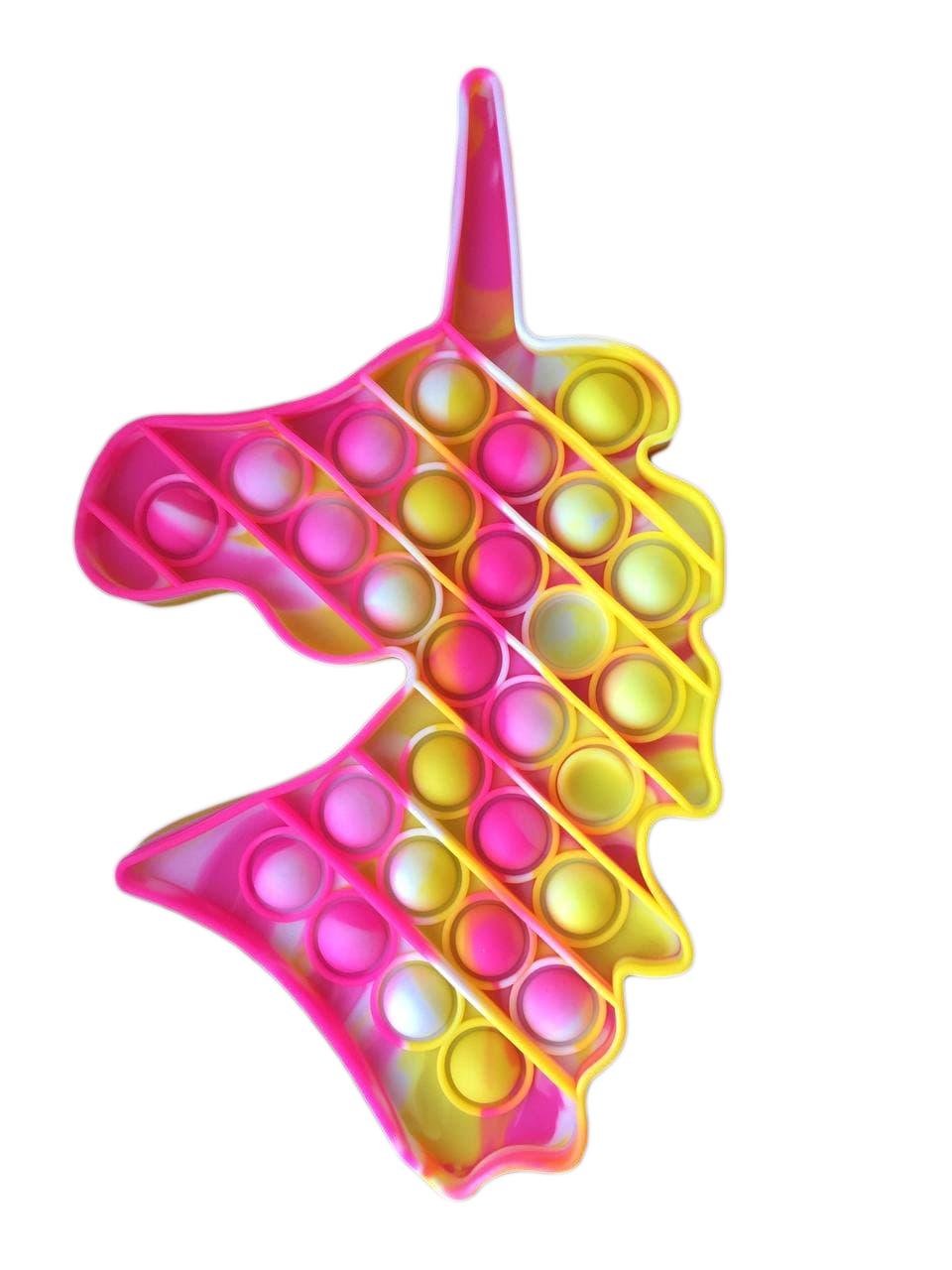 Игрушка-антистресс пупирка Bambi Pop It Единорог Желто-розовый (500131ER)