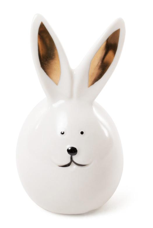 Фигурка декоративная Кролик с золотыми ушками 5,4х5,4х9,1 см фарфор (BD-727-138)