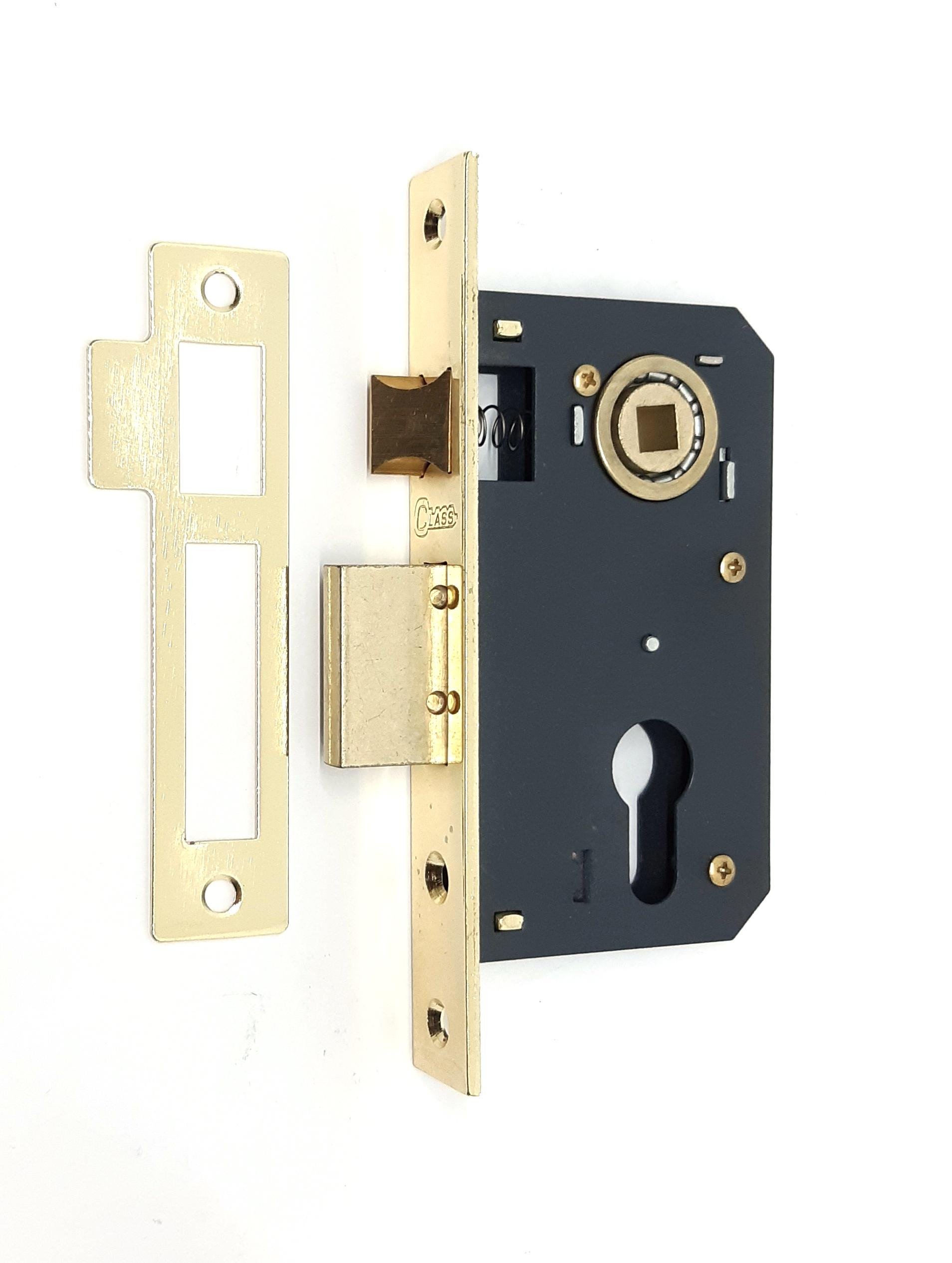 Корпус замка Class 9011SR G сплошной ригель Латунь