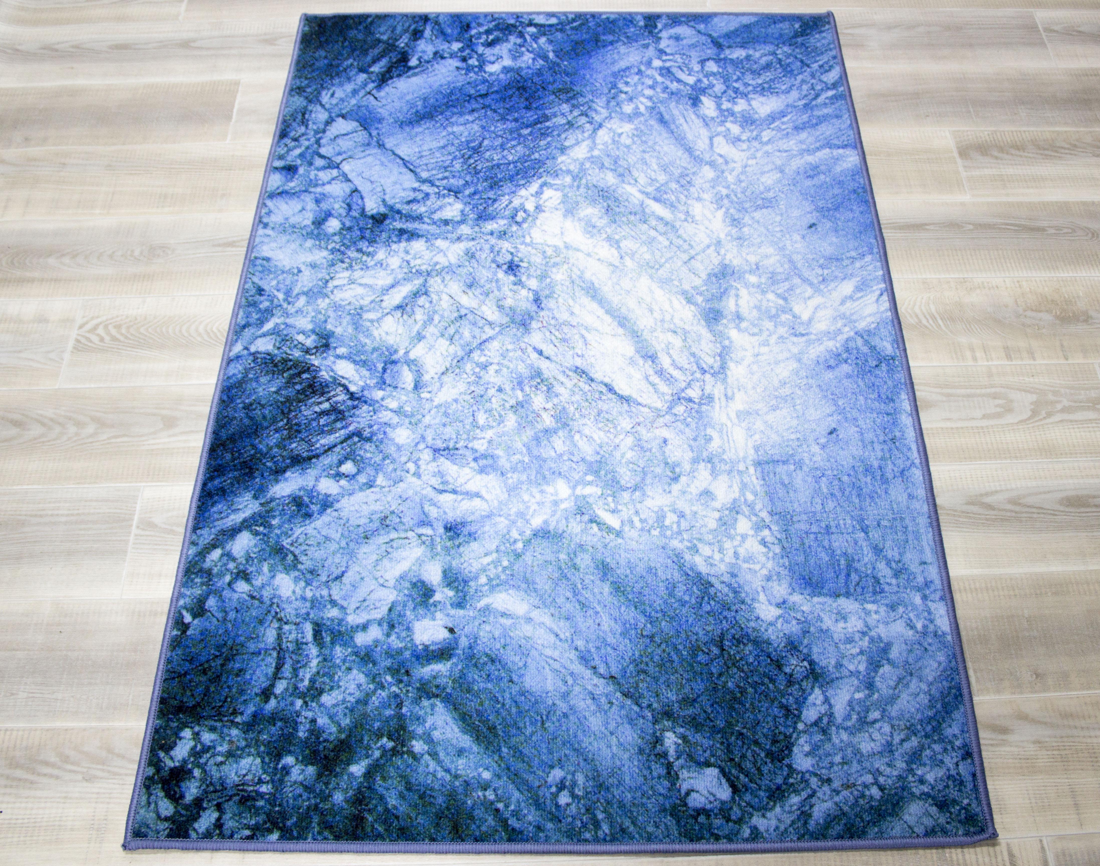 Коврик Print Digital 100x150 см Синий мрамор (24167011) - фото 6 Коврик Print Digital 100x150 см Синий мрамор (24167011) - фото 6
