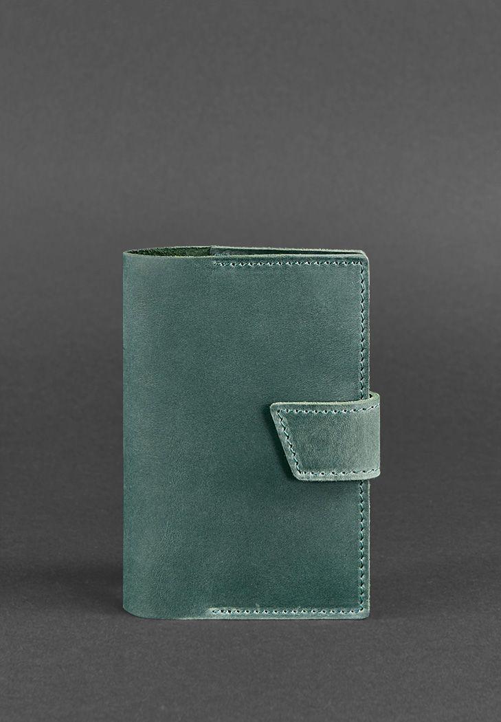 Обложка кожаная для паспорта 4.0 Crazy Horse Зеленый (A-026464)