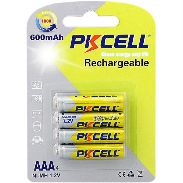 Акумулятор PKCELL Ni-MH AA600-4B AA 600 mAh 1,2V 4 шт. (8456) - фото 1