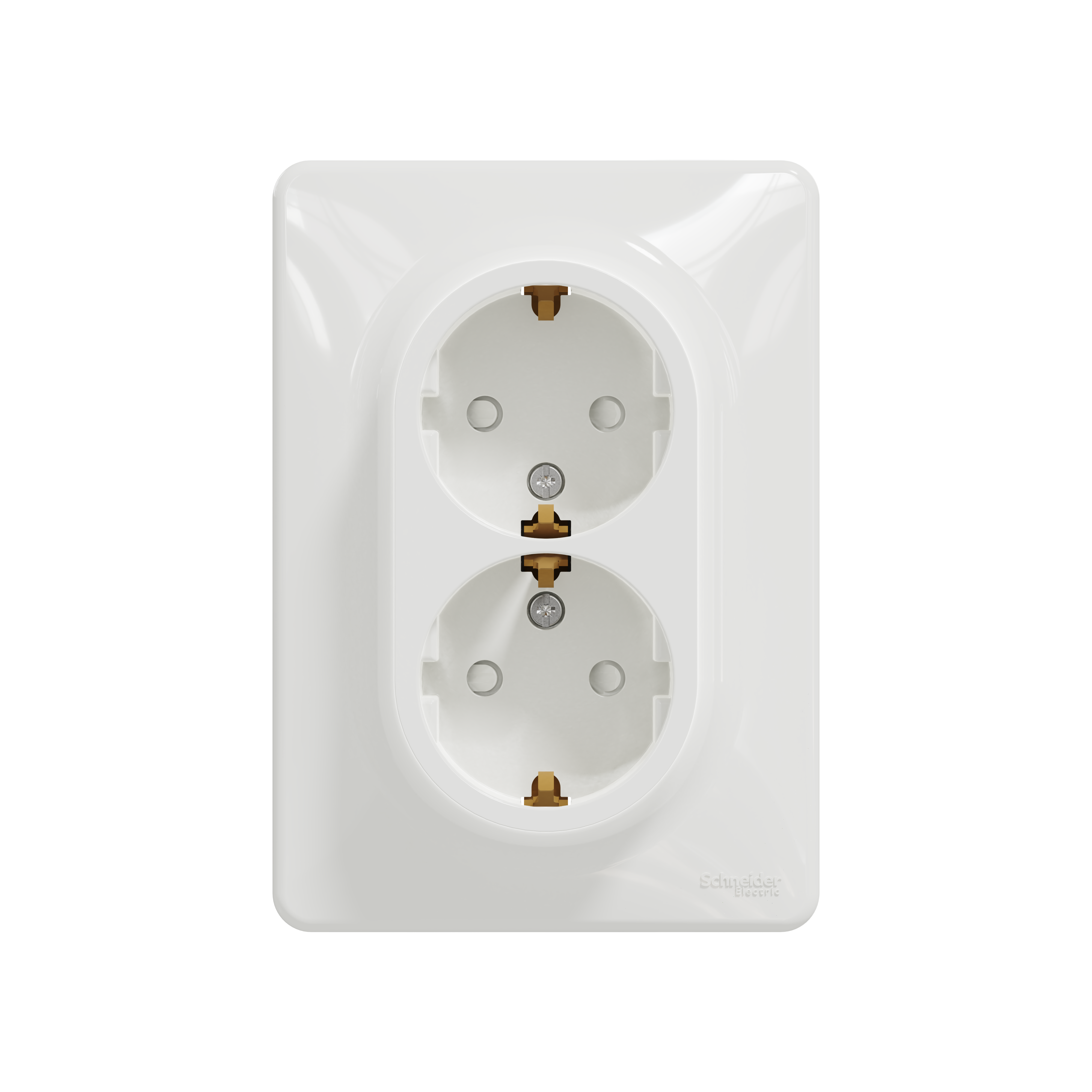 Розетка двойная Schneider Electric Sedna Design с заземлением Белый (SDD311221)