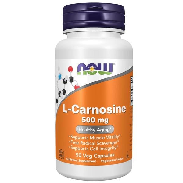 Карнозин NOW Foods Carnosine 500 мл 50 вег капс. (000002876)