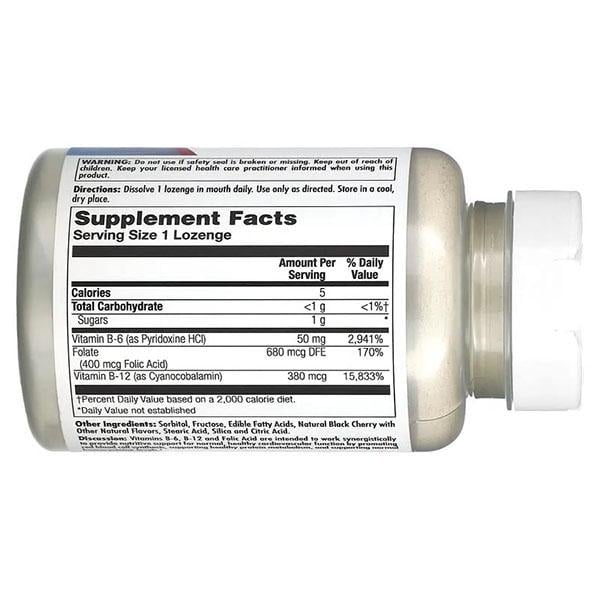 Комплекс В KAL B6 B12 Folic acid 60 Lozenges Black Cherry (000023523) - фото 2