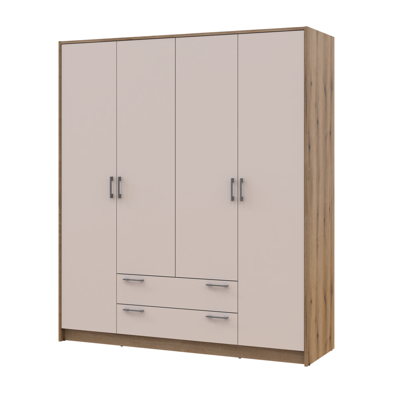 Шафа розпашна для одягу Doros Ронді 4ДСП 160х52х195 см Дуб Артізан/Кашемір (80737825)
