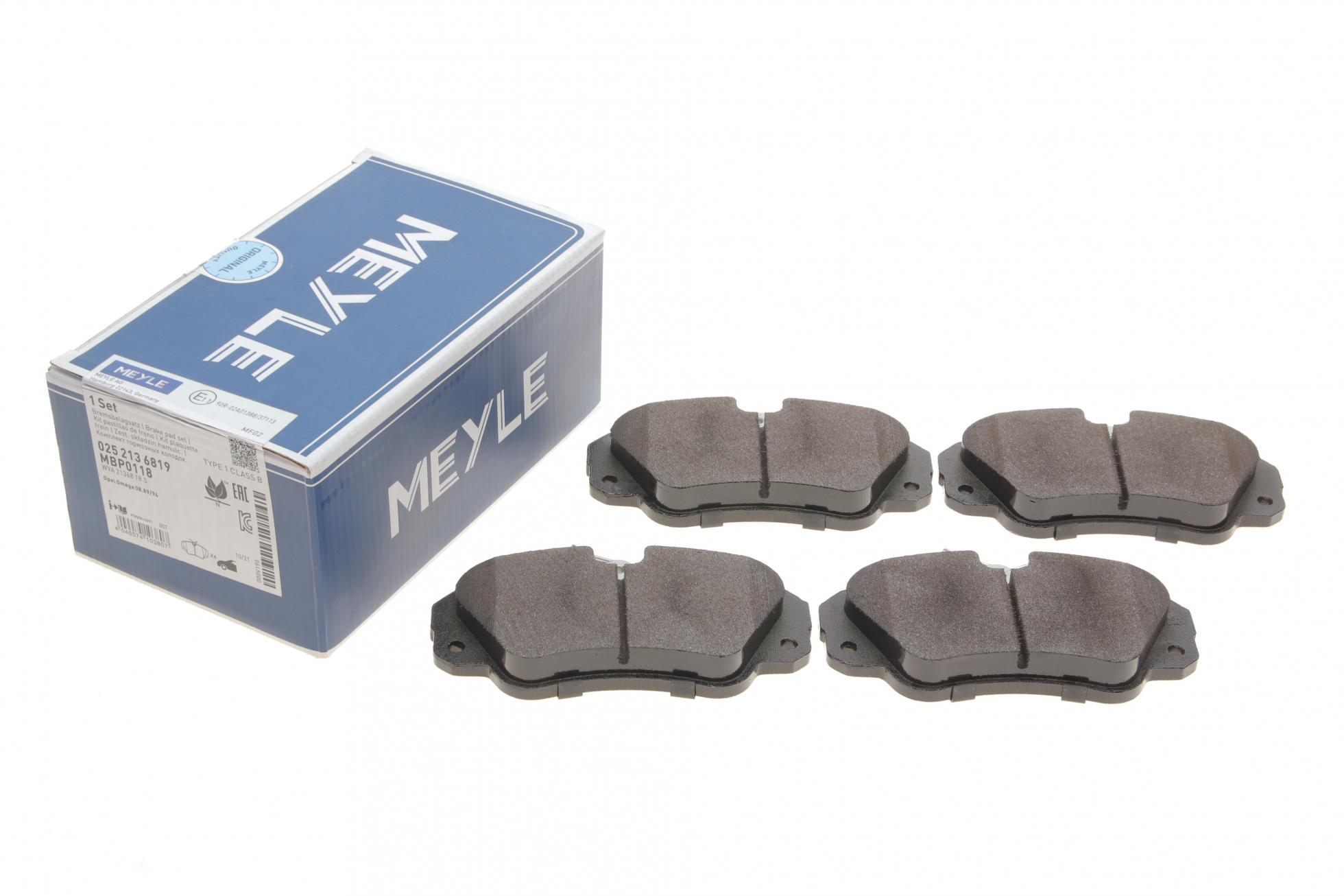 Колодки тормозные передние Meyle для Opel Omega A/B/Senator B 2.0-3.2 V6 87-03 (025 213 6819)