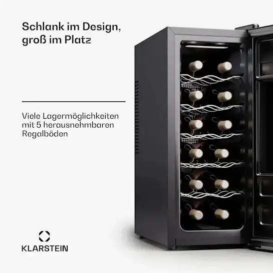 Холодильник винний KLARSTEIN Silent Vino 12 Uno Slim 10045376 - фото 5