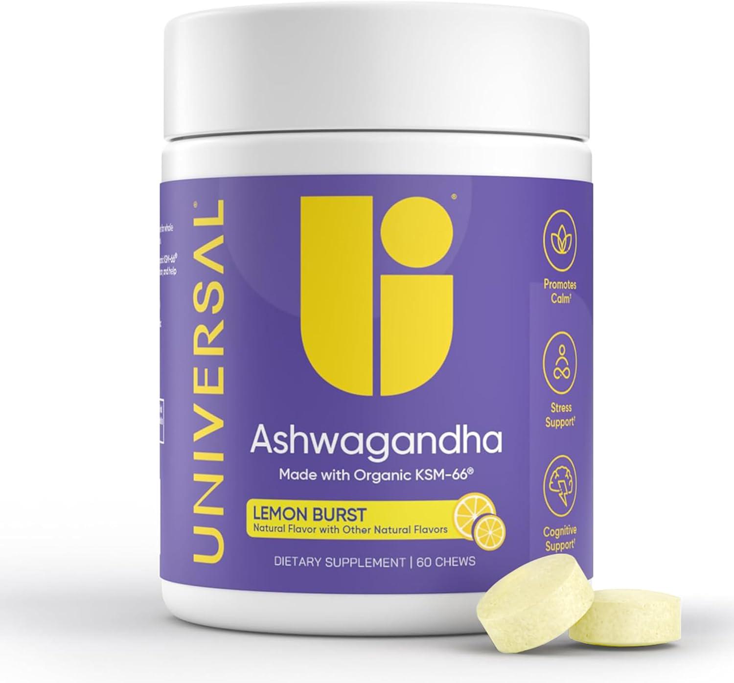 Экстракт ашваганды Universal Ashwagandha 60 Chews Lemon Burst