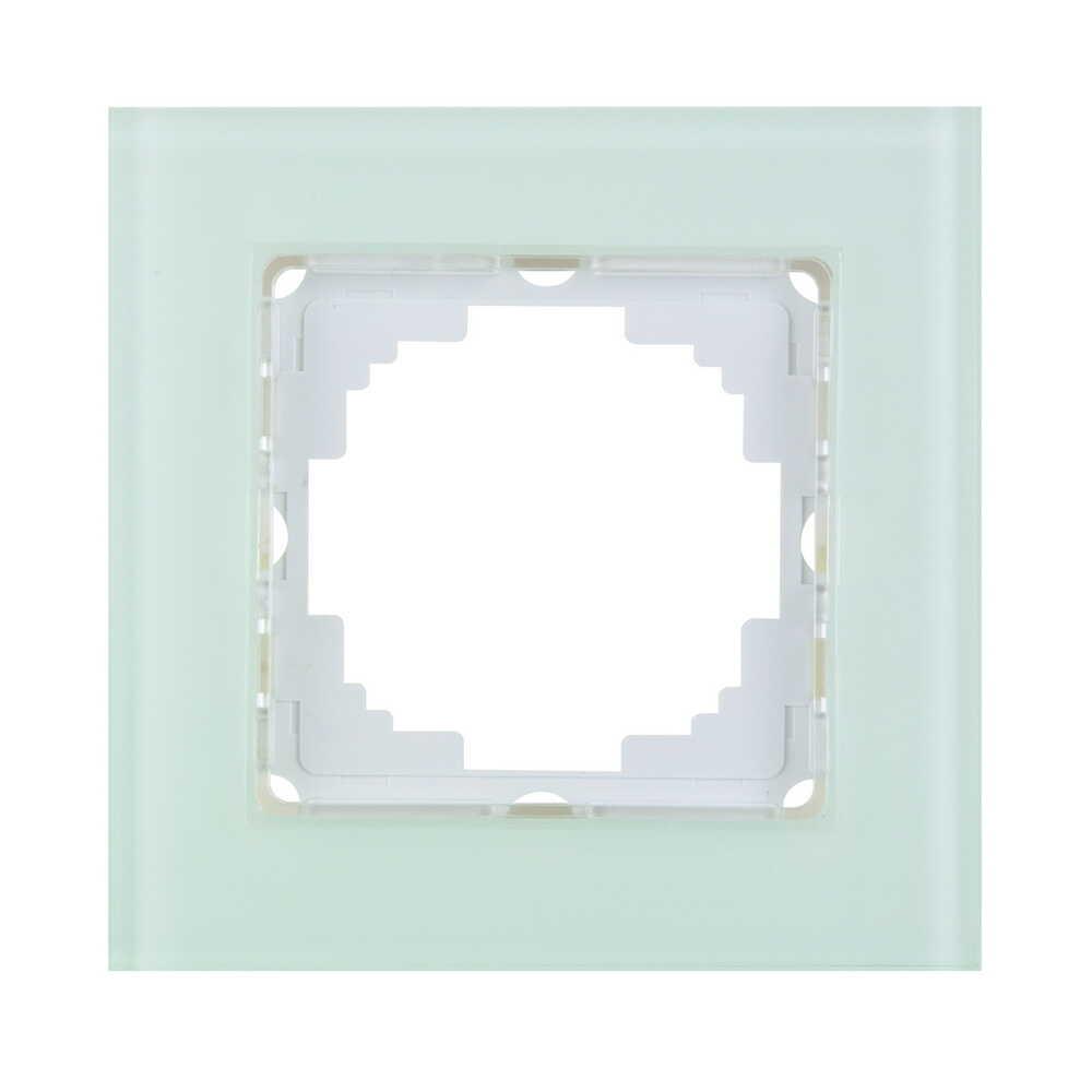 Рамка одноместная Nilson Alegra Белое стекло (25WH0091)