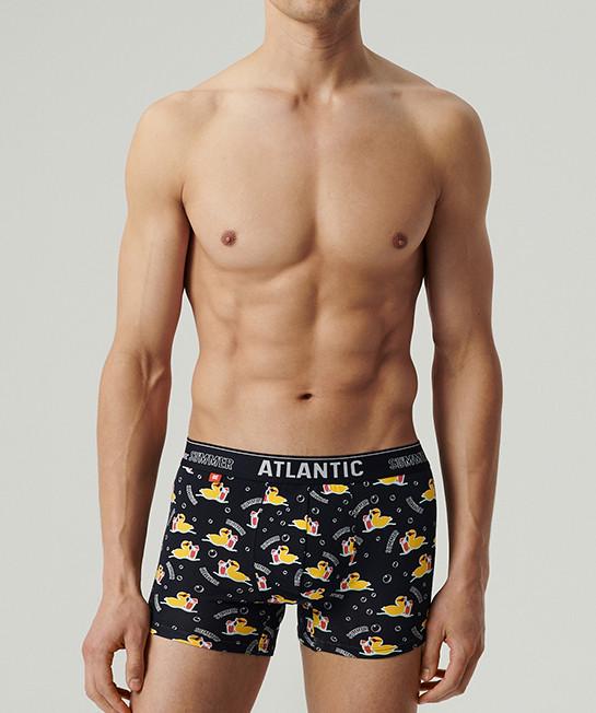 Набор трусов-боксеров Atlantic 2MHH-007 трикотажных с принтом уток 2 шт. M Синий/Розовый (27881183) - фото 2 Набор трусов-боксеров Atlantic 2MHH-007 трикотажных с принтом уток 2 шт. M Синий/Розовый (27881183) - фото 2