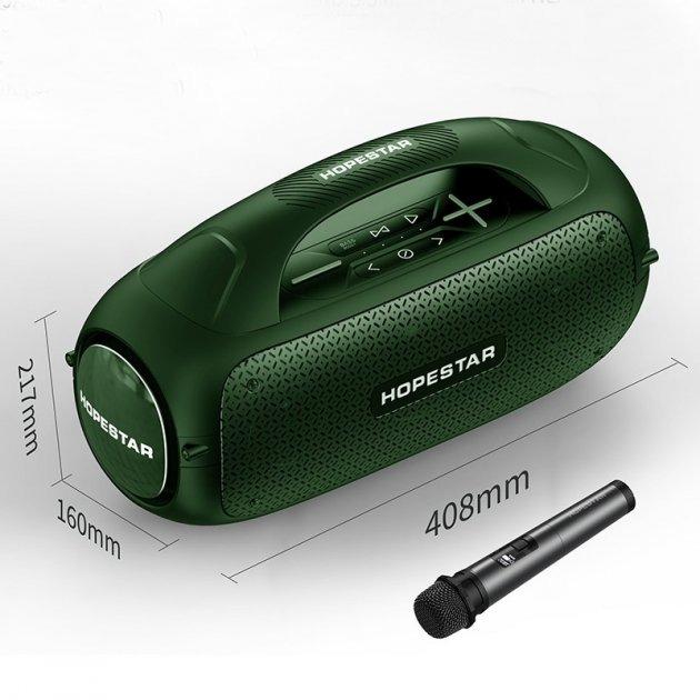 Портативная беспроводная колонка с микрофоном HOPESTAR A50 80W/Bluetooth/TWS/MP3/AUX/Mic Синий - фото 2