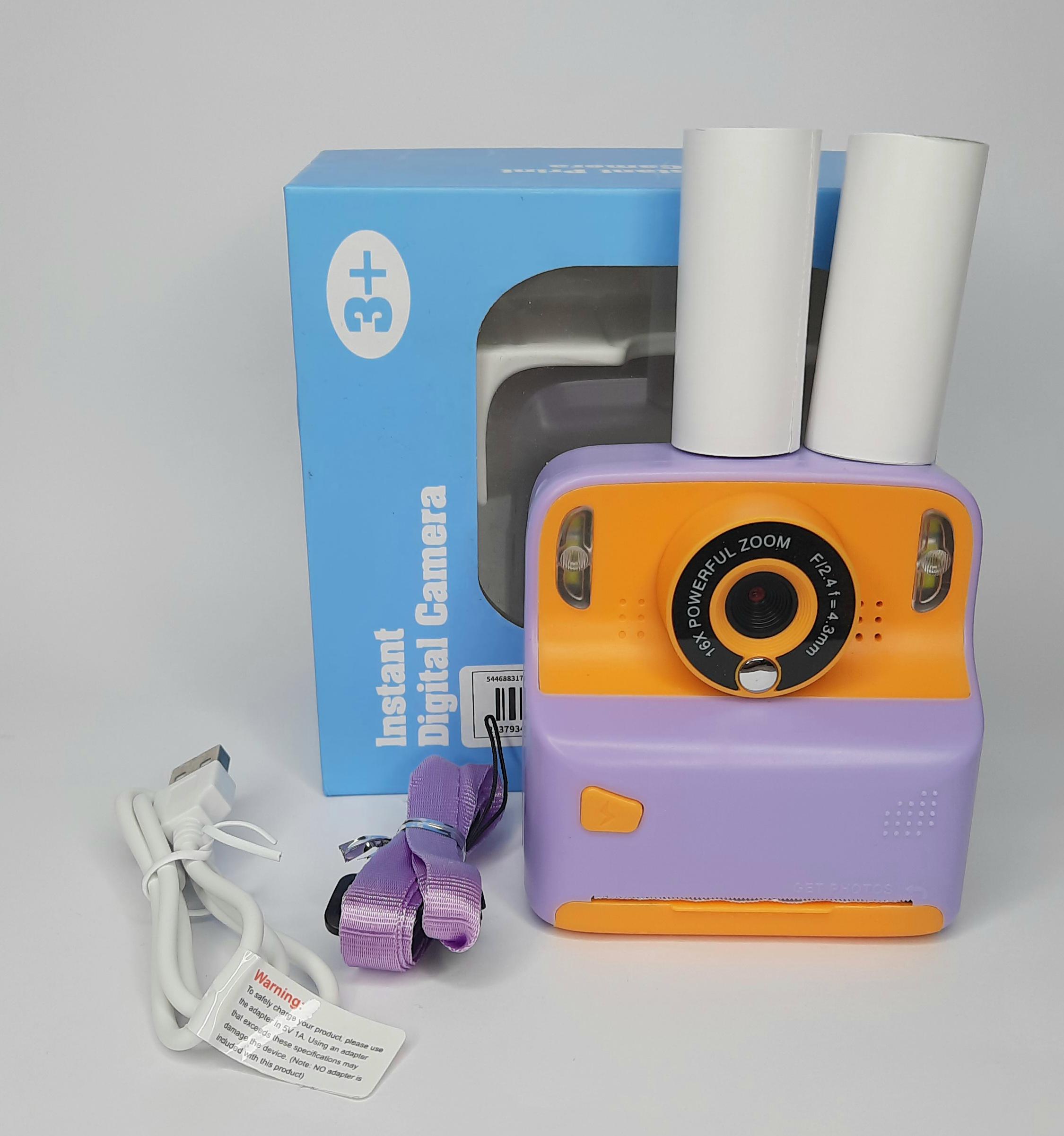 Фотокамера дитяча М3 з моментальним друком 800 mah Жовтий - фото 5 Фотокамера дитяча М3 з моментальним друком 800 mah Жовтий - фото 5