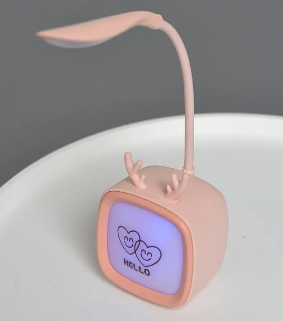 Лампа аккумуляторная настольная USB Hello 400 mAh Розовый (KG-12086) - фото 2