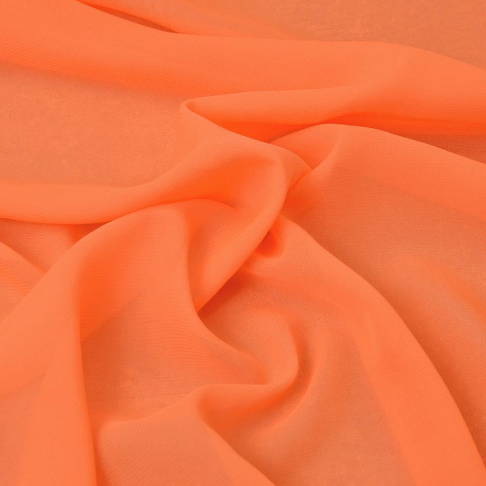 Ткань шифон Мульти Неон светло-оранжевый (16319)