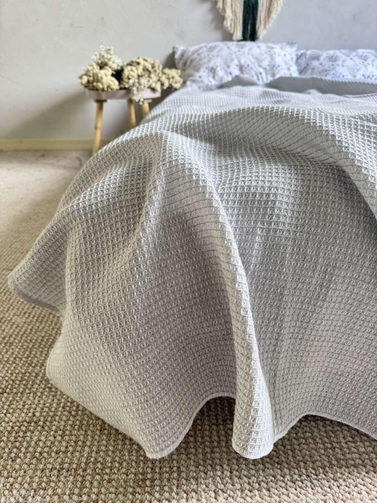 Простирадло вафельне ZEINTEX бавовняне 200х220 см Світло-сірий (26416772) - фото 1 Простирадло вафельне ZEINTEX бавовняне 200х220 см Світло-сірий (26416772) - фото 1