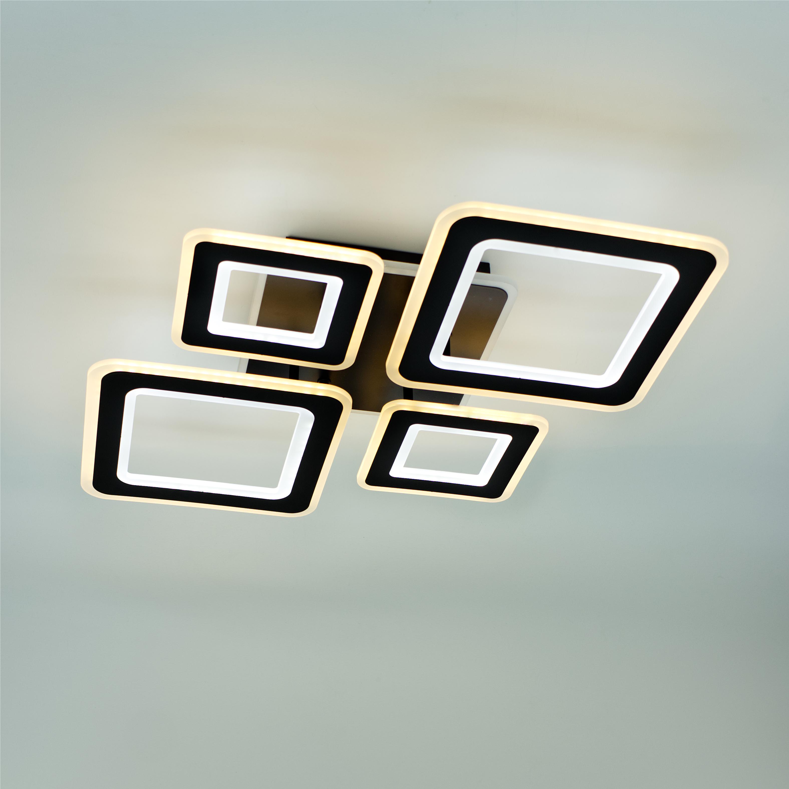 Люстра смарт светодиодная управляемая ESLLSE OVAL RGB 5S 110 Вт 550x520x75 мм Черный (10624)