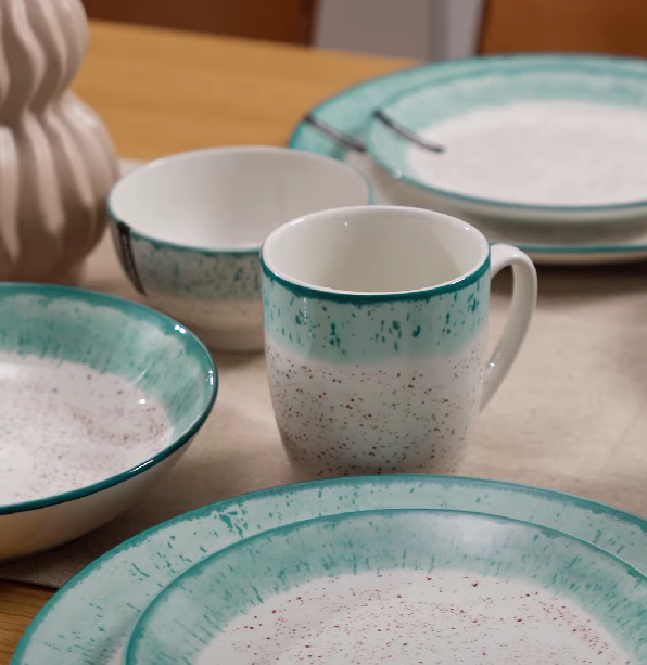 Столовий сервіз Ardesto Siena 5 предметів 1 особа порцеляна Біло-блакитний - фото 5