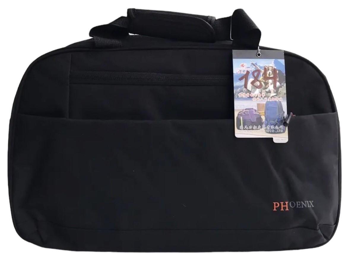 Сумка дорожная средняя Phoenix с карманом на молнии и со съемным ремнем через плечо Черный (184)