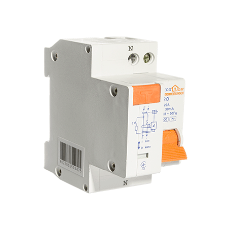 Диференційний вимикач АСКО-Укрем НОМЕ 2P 20A 30 мА C тип AC (ECO030010002) - фото 3