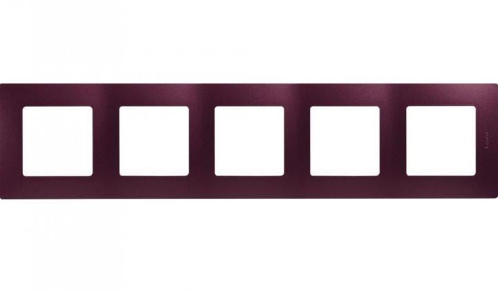 Рамка 5 постів Legrand 672565 Etika пластик Сливовий (11572833)