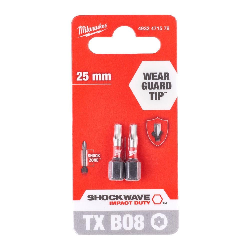 Бита Milwaukee Shockwave Impact Duty TX BO8 25 мм 2 шт. (4932471577)