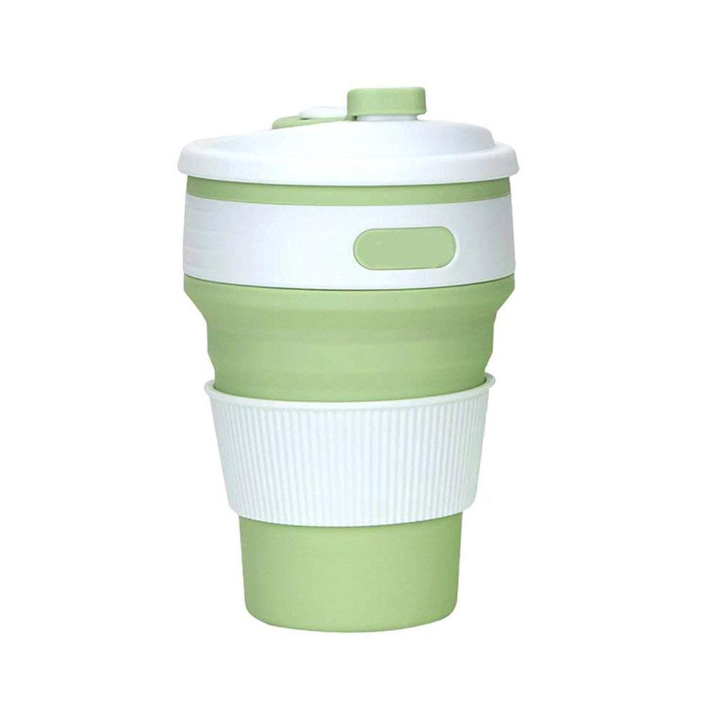 Складана силіконова склянка Collapsible Coffe Cup 350 мл R30043 Фісташковий (e4ca3ac5)