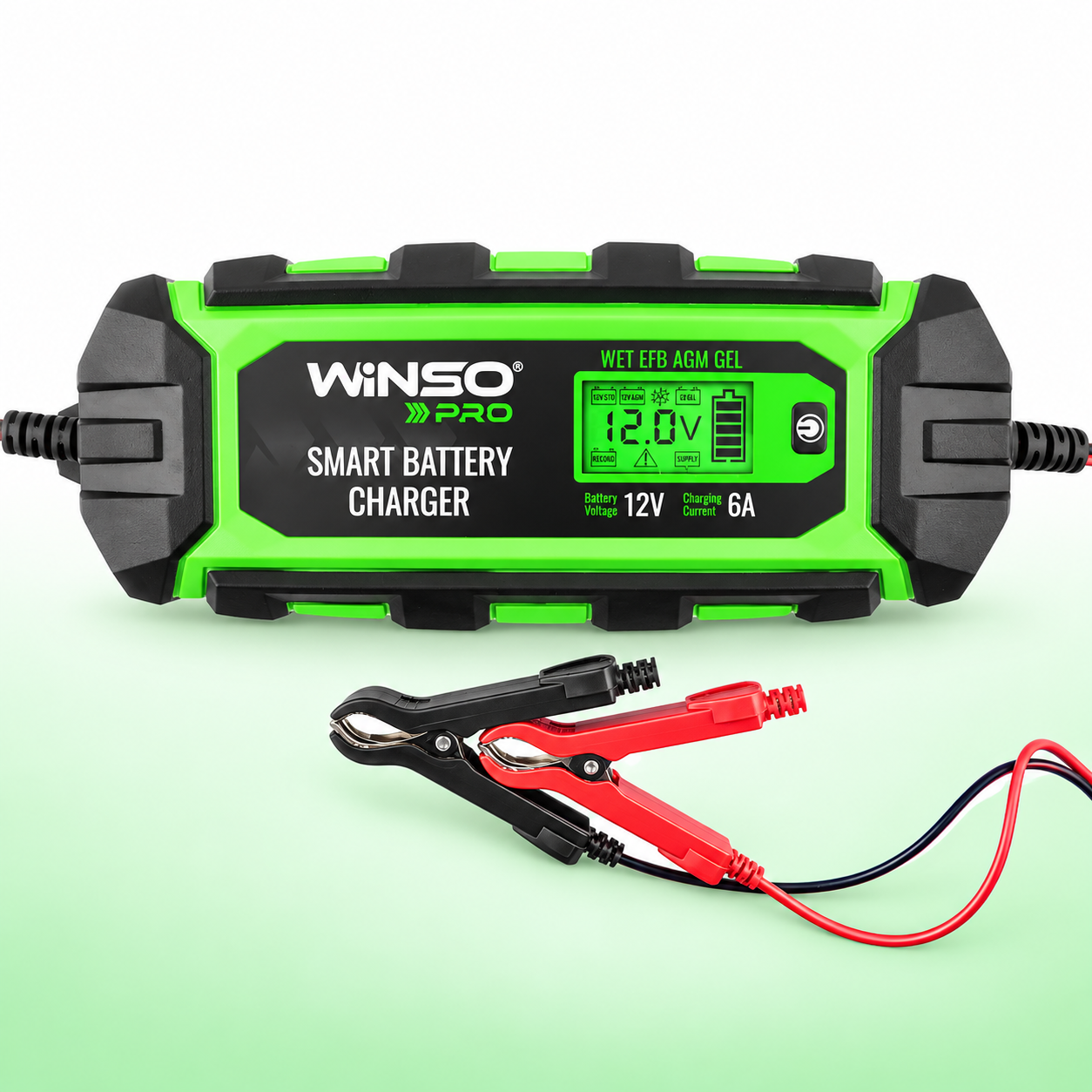 Зарядное устройство для АКБ Winso PRO 100 Вт 12 В 6 А LCD