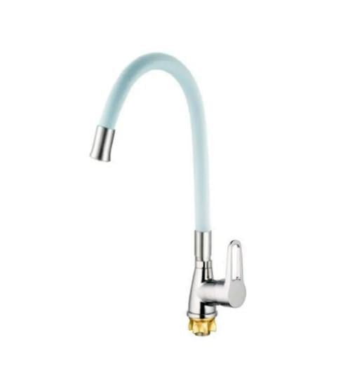 Смеситель для кухни MIXXUS SOP4-045 Reflector с белым силиконовым изливом (MI6488)