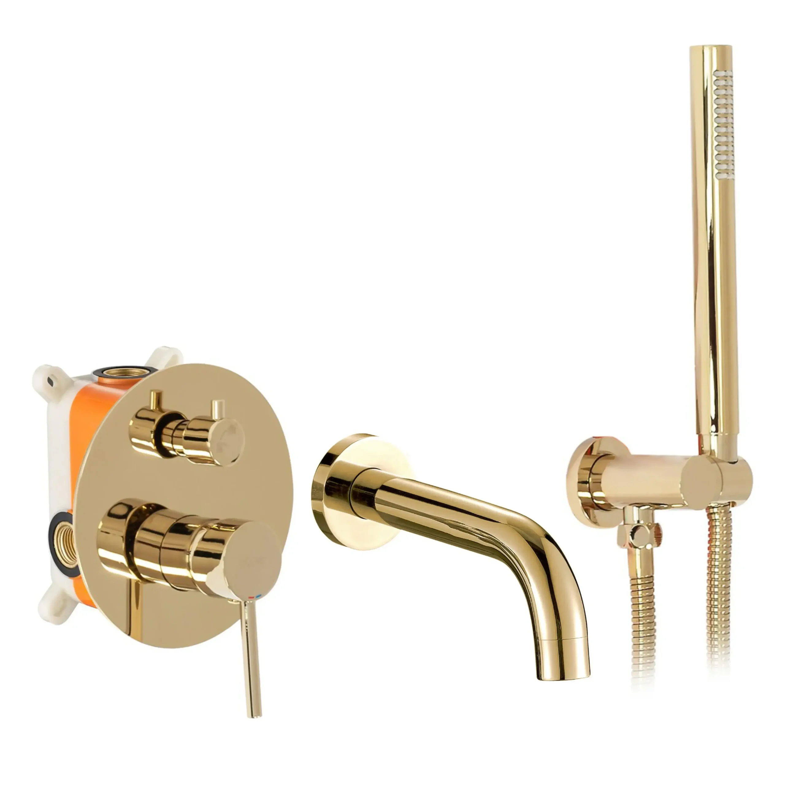 Смеситель для ванны Rea Lungo однорычажный Золотой (REA-P4563)