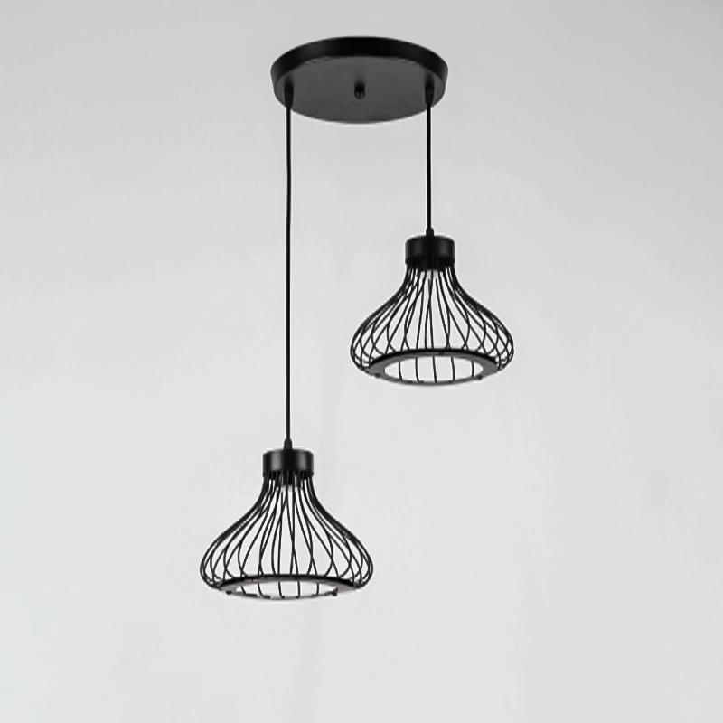 Люстра подвесная Light House NM-15752/2 BK+BK на две лампы Черный