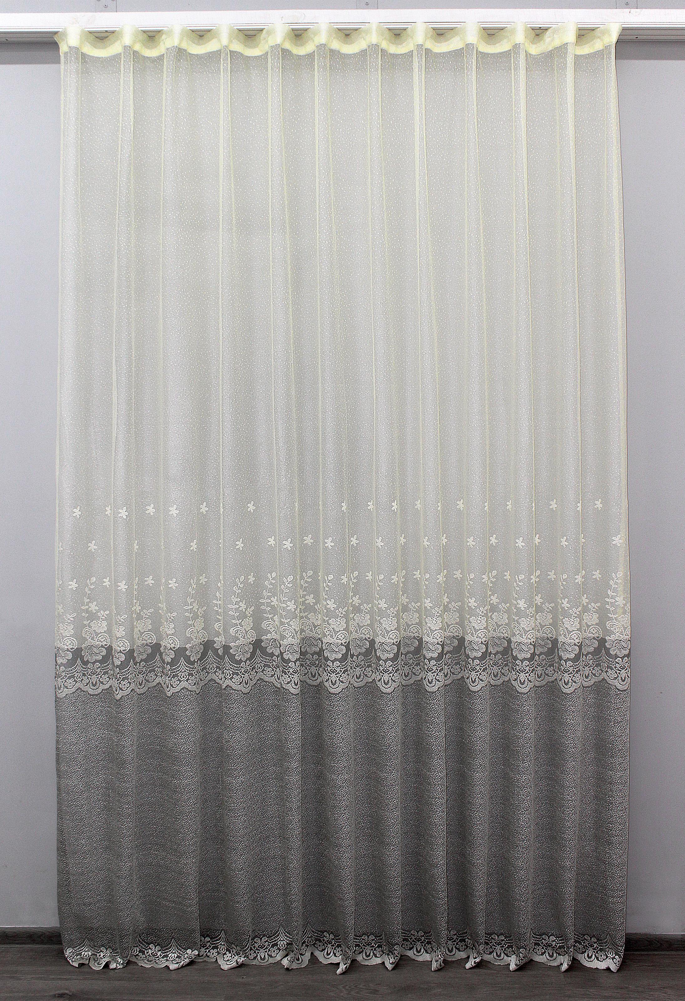 Тюль VR-Textil 1138т Greta жаккард 300х270 см Серый/Бежевый (40-898)