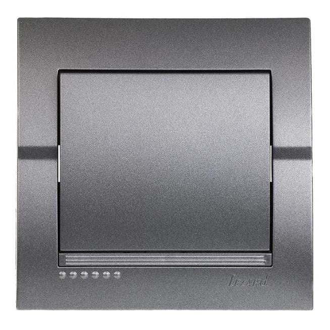 Выключатель одноклавишный Lezard Deriy Графитовый (27548816)