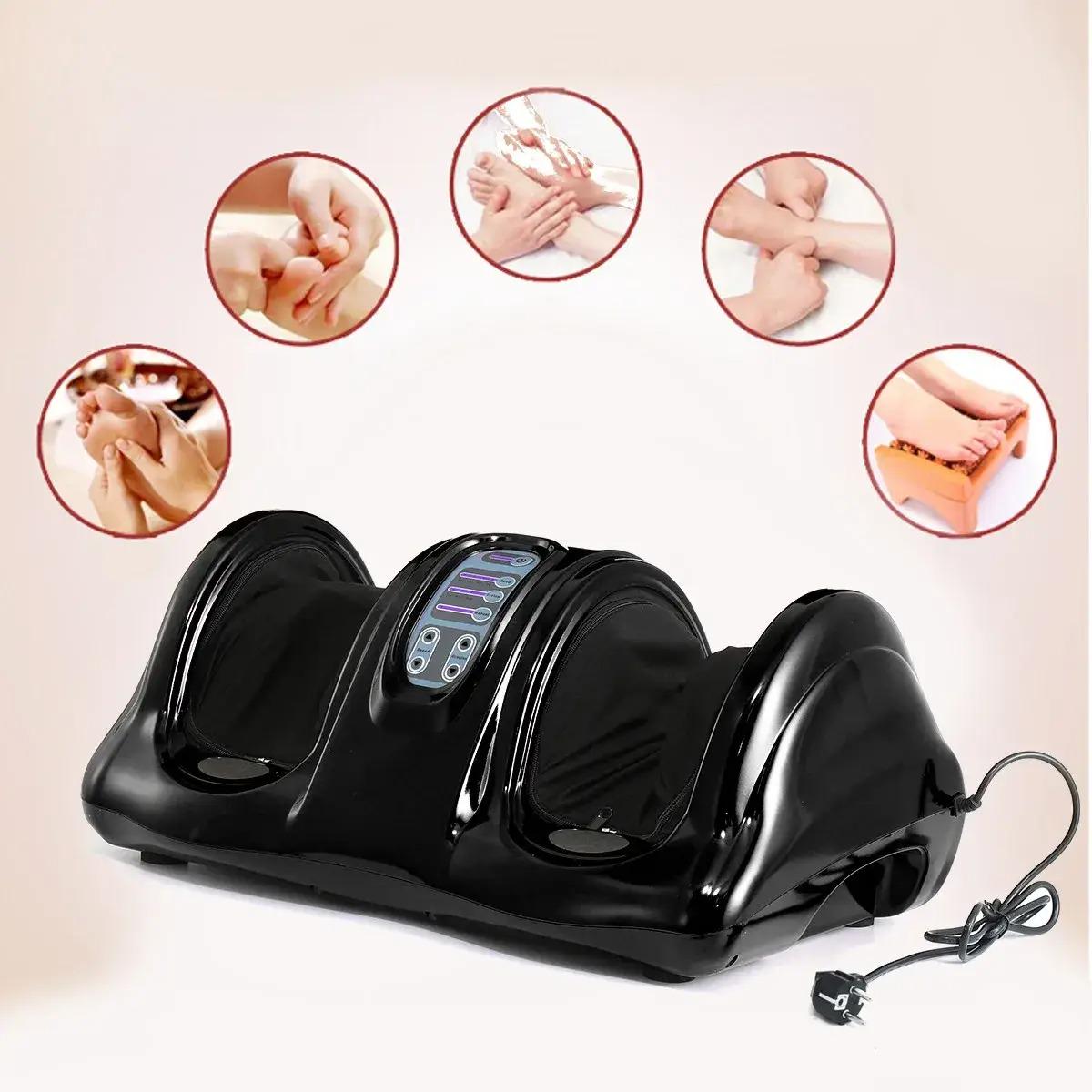 Массажер для стоп и лодыжек Foot Massager многофункциональный электрический для снятия боли в ногах Черный (10582) - фото 10