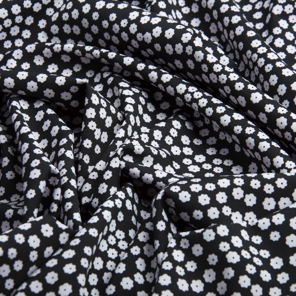 Ткань платевая Super Soft мелкоцветная Black (23952)
