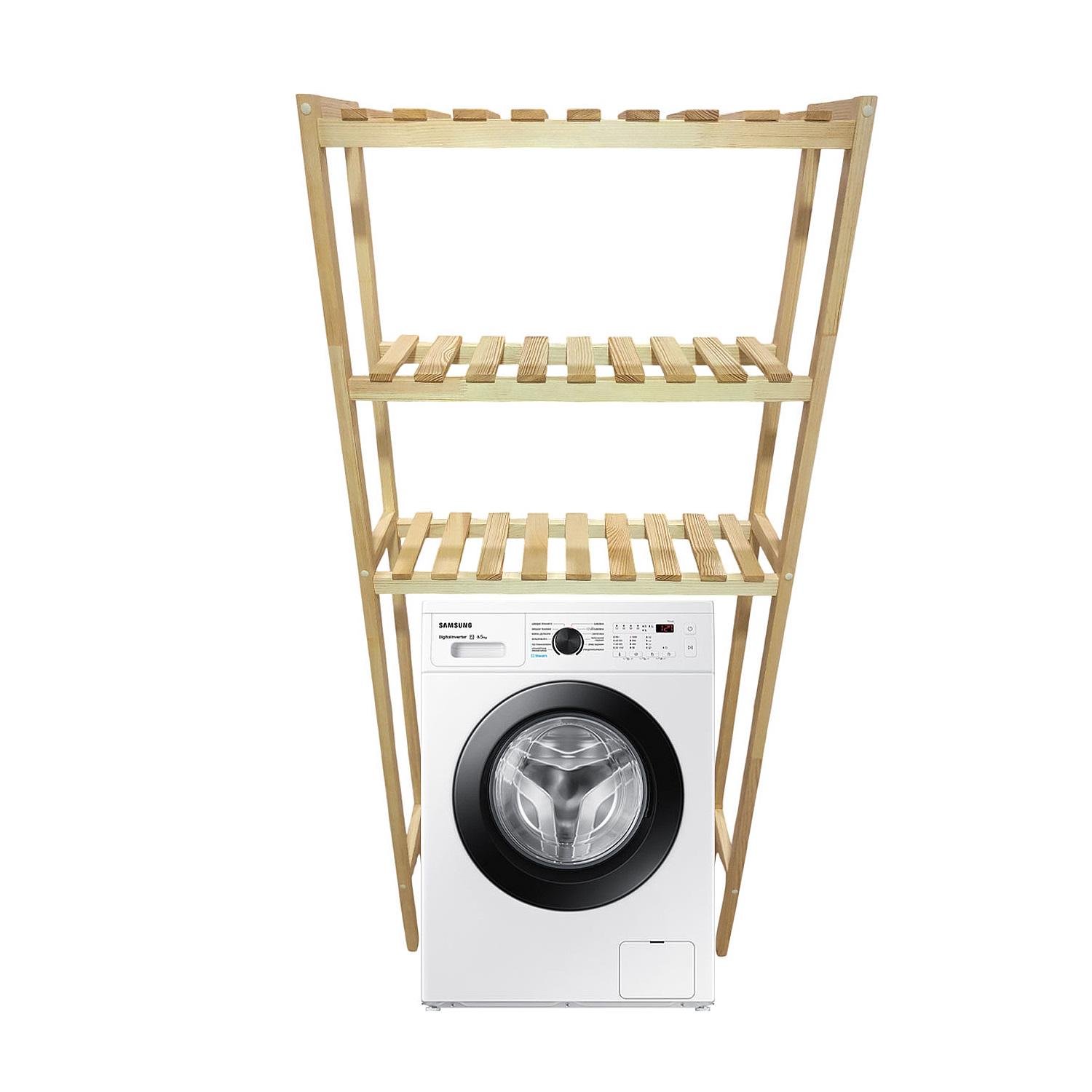 Полка-стеллаж над стиральной машиной/унитазом деревянный (26814404)