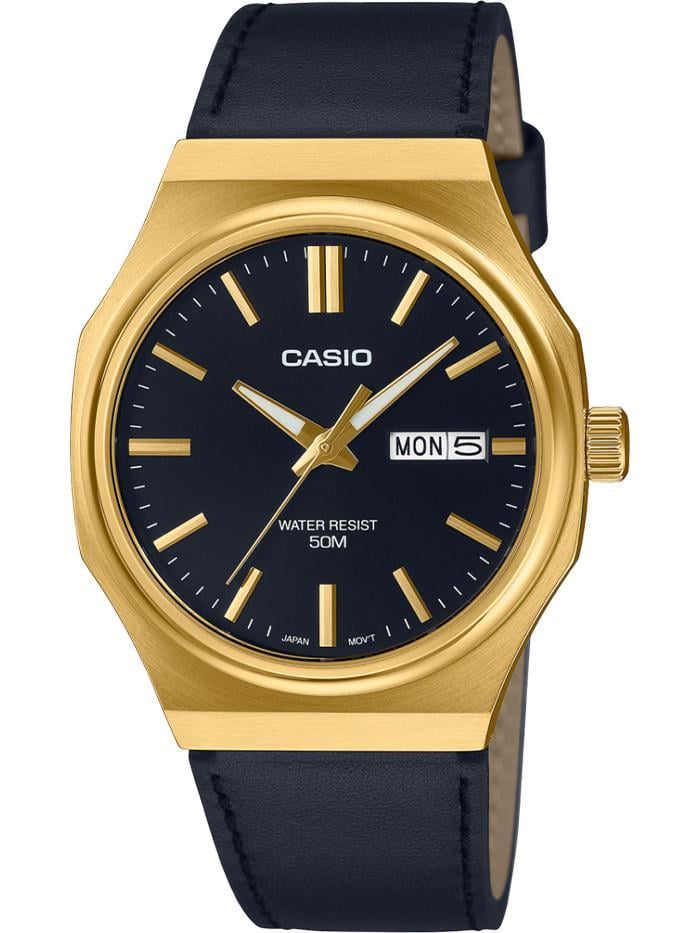 Наручний годинник чоловічий Casio MTP-E735GL-1A Timeless Collection з сталевим корпусом Чорний (2900734186)