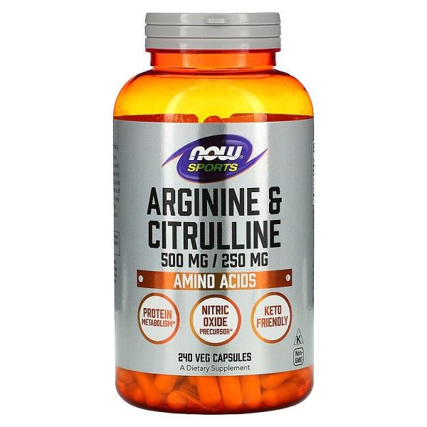 Амінокомплекс NOW Foods Arginine & Citrulline 240 вег. капс. (000022463)