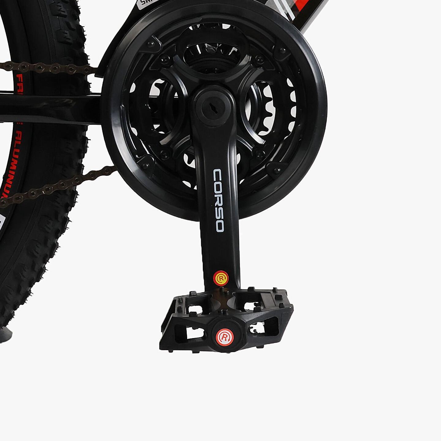 Велосипед гірський підлітковий алюмінієвий Corso Project 24" рама 11" Чорно-червоний - фото 7 Велосипед гірський підлітковий алюмінієвий Corso Project 24" рама 11" Чорно-червоний - фото 7